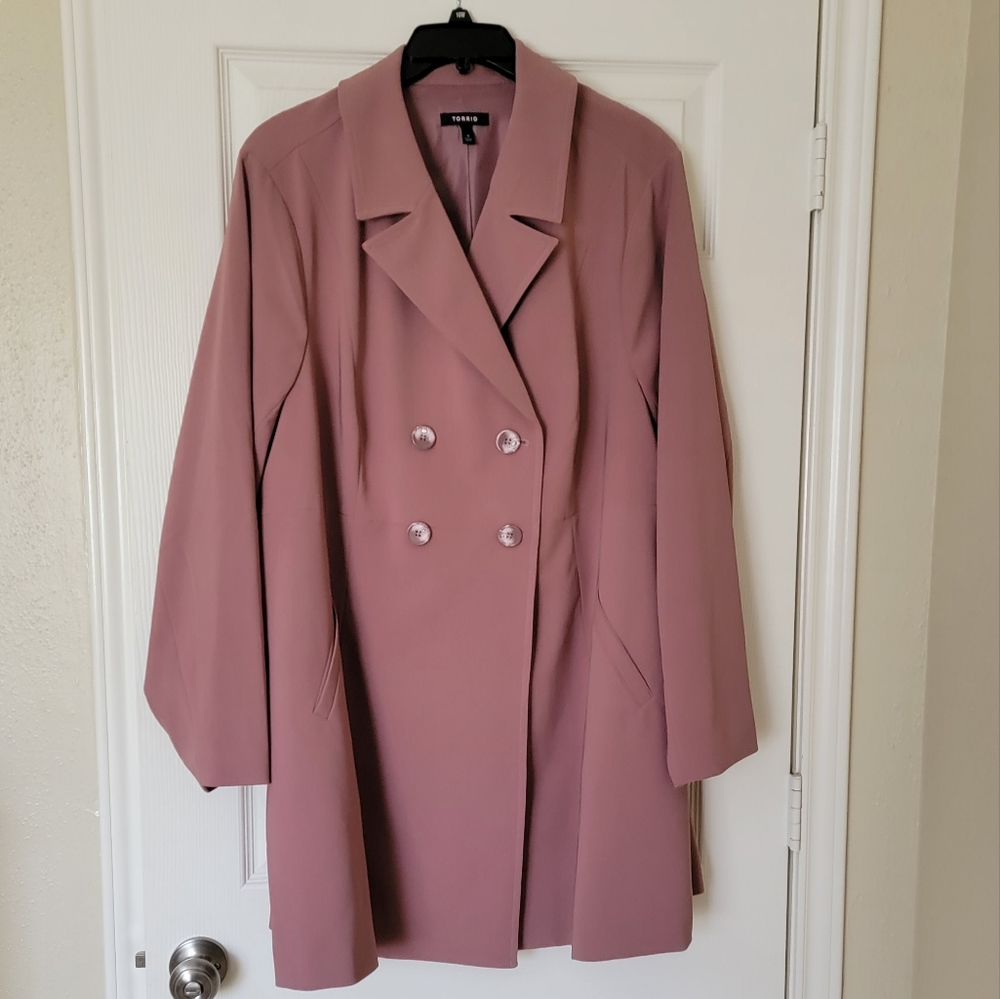TORRID Pink Trench Coat